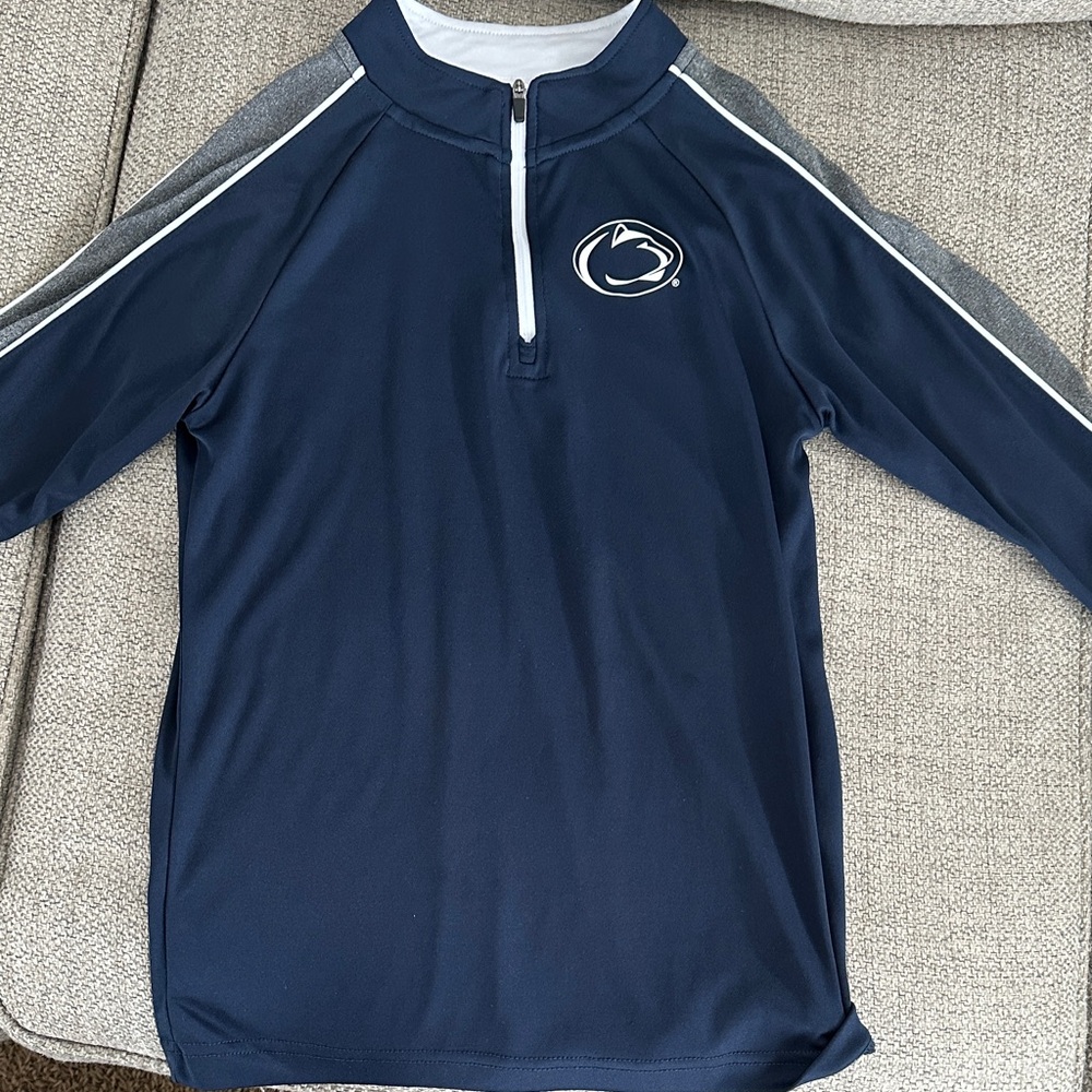 Penn State Colosseum Youth Navy and Gray Pullover